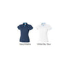 201FR Women's contrast piqué polo shirt